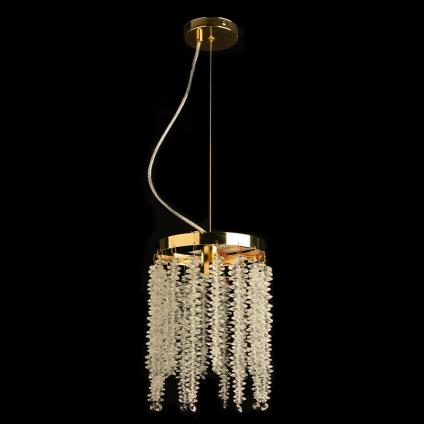 Подвес 8468/1/180 GD золото/хрусталь 1x40W E14 d180 h650, 24